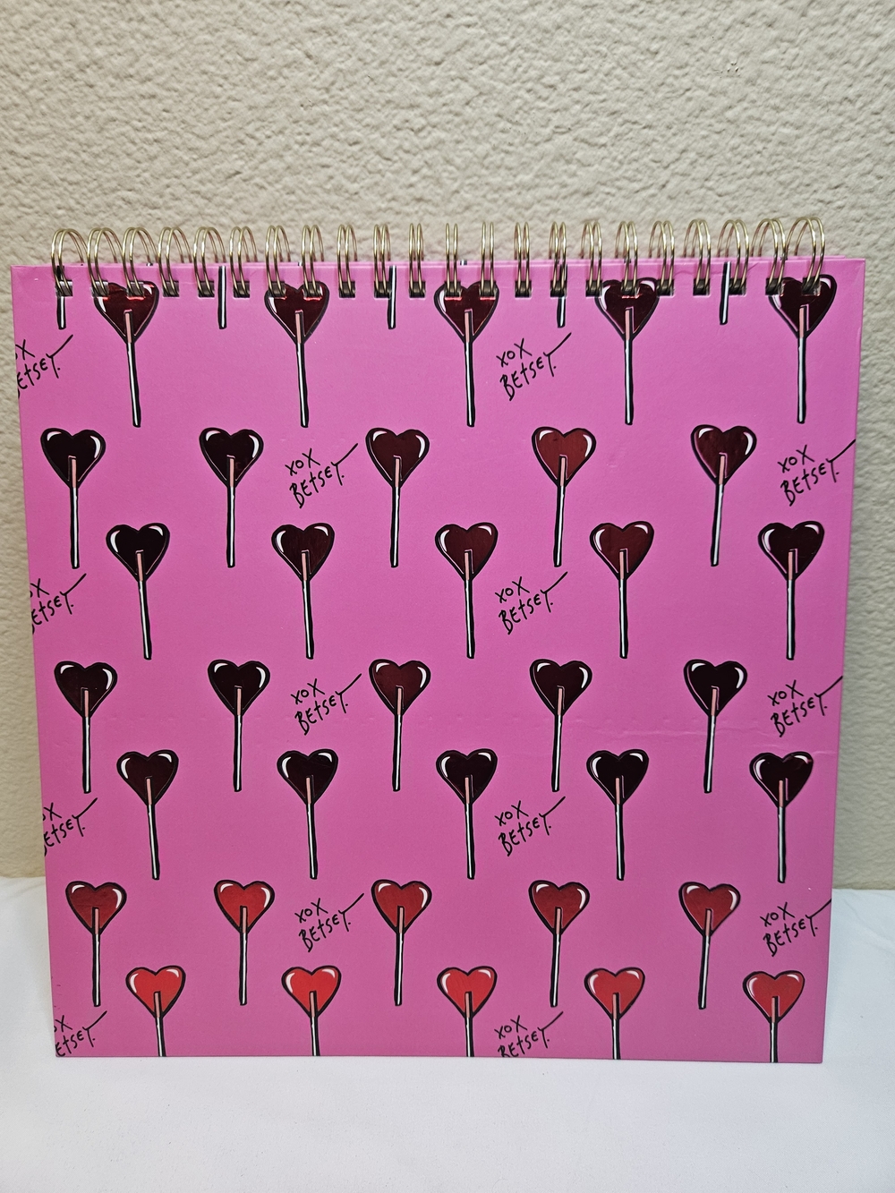 Betsey Johnson Heart Lollipop Spiral Notebook NEW